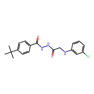 4-(tert-Butyl)-N'-(2-((3-chlorophenyl)amino)acetyl)benzohydrazide structure