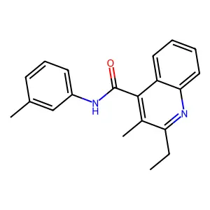 2-ethyl-3-methyl-N-(3-methylphenyl)quinoline-4-carboxamide structure