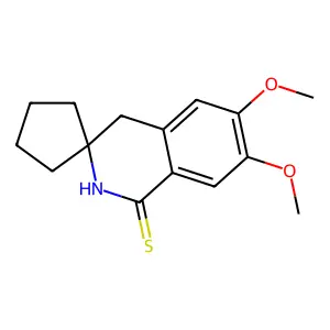 6,7-Dimethoxyspiro[2,4-dihydroisoquinoline-3,1'-cyclopentane]-1-thione structure