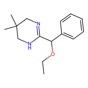 3,4,5,6-Tetrahydro-5,5-dimethyl-2-(alpha-ethoxybenzyl)pyrimidine structure