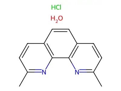 2,9-Dimethyl-1,10-phenanthroline monohydrochloride hydrate structure