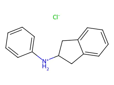 (2,3-Dihydro-1H-inden-2-yl)(phenyl)ammonium chloride structure