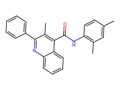 N-(2,4-dimethylphenyl)-3-methyl-2-phenylquinoline-4-carboxamide structure