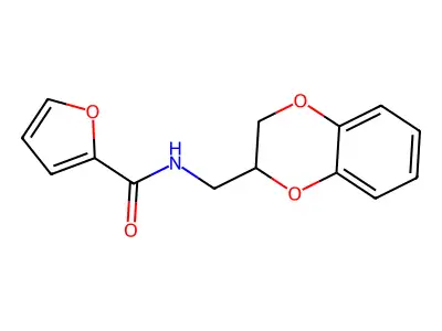 N-(2,3-dihydro-1,4-benzodioxin-2-ylmethyl)-2-furamide structure