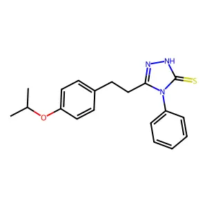 4-phenyl-3-[2-(4-propan-2-yloxyphenyl)ethyl]-1H-1,2,4-triazole-5-thione structure