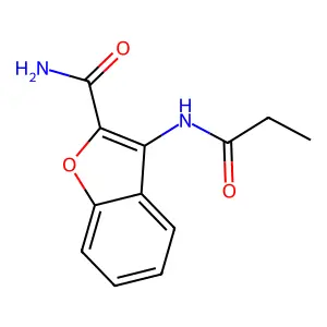 3-(Propanoylamino)-1-benzofuran-2-carboxamide structure