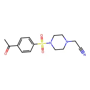 2-[4-(4-Acetylphenyl)sulfonylpiperazin-1-yl]acetonitrile structure