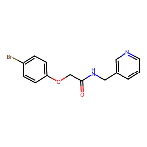 2-(4-bromophenoxy)-N-(pyridin-3-ylmethyl)acetamide structure