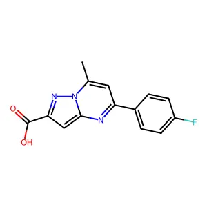 5-(4-Fluorophenyl)-7-methylpyrazolo[1,5-a]pyrimidine-2-carboxylic acid structure
