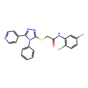N-(2,5-Dichlorophenyl)-2-((4-phenyl-5-(pyridin-4-yl)-4H-1,2,4-triazol-3-yl)thio)acetamide structure