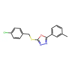 2-((4-Chlorobenzyl)thio)-5-(m-tolyl)-1,3,4-oxadiazole structure