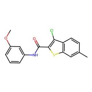 3-Chloro-N-(3-methoxyphenyl)-6-methylbenzo[b]thiophene-2-carboxamide structure