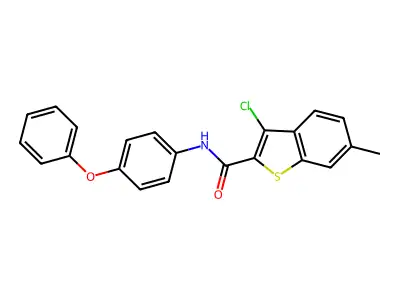 3-Chloro-6-methyl-N-(4-phenoxyphenyl)benzo[b]thiophene-2-carboxamide structure