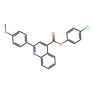 4-Chlorophenyl 2-(4-methoxyphenyl)-4-quinolinecarboxylate structure