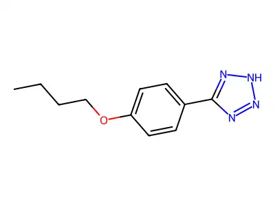 5-(4-butoxyphenyl)-2H-tetrazole structure