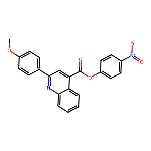 4-Nitrophenyl 2-(4-methoxyphenyl)-4-quinolinecarboxylate structure