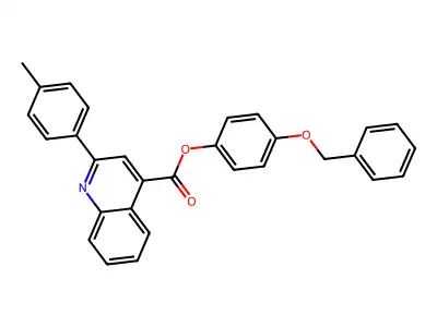 4-(Benzyloxy)phenyl 2-(p-tolyl)quinoline-4-carboxylate structure