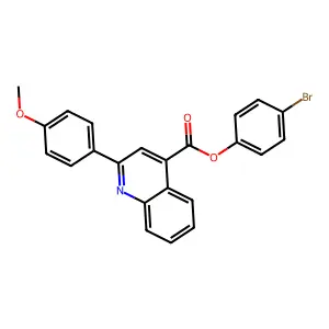 4-Bromophenyl 2-(4-methoxyphenyl)quinoline-4-carboxylate structure