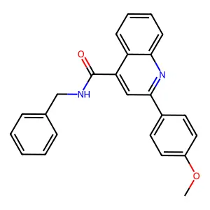 N-benzyl-2-(4-methoxyphenyl)quinoline-4-carboxamide structure