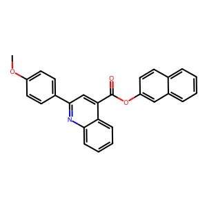 2-Naphthyl 2-(4-methoxyphenyl)-4-quinolinecarboxylate structure