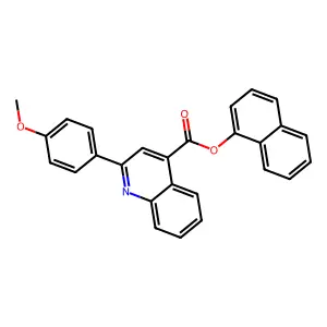 1-Naphthyl 2-(4-methoxyphenyl)-4-quinolinecarboxylate structure