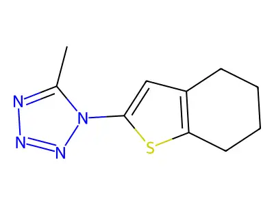 5-Methyl-1-(4,5,6,7-tetrahydro-benzo[b]thiophen-2-yl)-1H-tetrazole structure