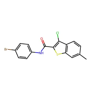 N-(4-Bromophenyl)-3-chloro-6-methylbenzo[b]thiophene-2-carboxamide structure