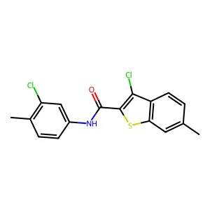 3-Chloro-N-(3-chloro-4-methylphenyl)-6-methylbenzo[b]thiophene-2-carboxamide structure