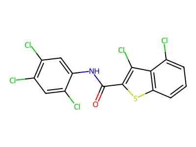 3,4-Dichloro-N-(2,4,5-trichlorophenyl)benzo[b]thiophene-2-carboxamide structure
