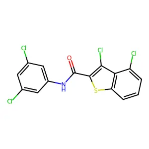 3,4-dichloro-N-(3,5-dichlorophenyl)-1-benzothiophene-2-carboxamide structure