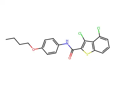 N-(4-Butoxyphenyl)-3,4-dichlorobenzo[b]thiophene-2-carboxamide structure