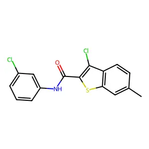3-Chloro-N-(3-chlorophenyl)-6-methylbenzo[b]thiophene-2-carboxamide structure