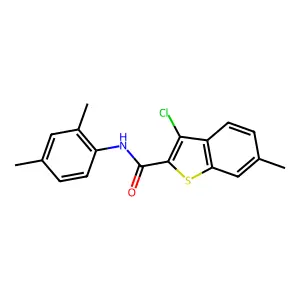 3-Chloro-N-(2,4-dimethylphenyl)-6-methylbenzo[b]thiophene-2-carboxamide structure