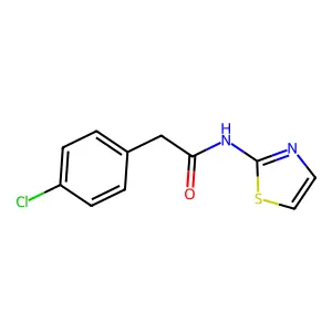 2-(4-chlorophenyl)-N-(1,3-thiazol-2-yl)acetamide structure