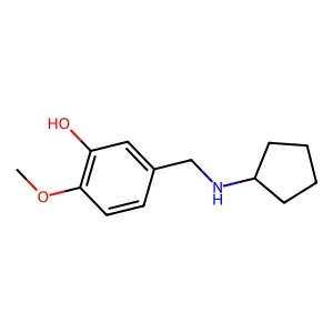 5-[(Cyclopentylamino)methyl]-2-methoxyphenol structure