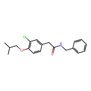 N-benzyl-2-[3-chloro-4-(2-methylpropoxy)phenyl]acetamide structure