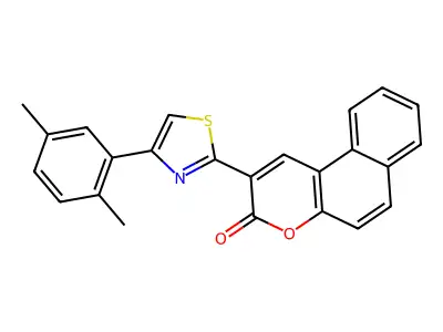 2-[4-(2,5-Dimethylphenyl)-1,3-thiazol-2-yl]benzo[f]chromen-3-one structure