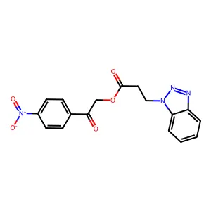 [2-(4-Nitrophenyl)-2-oxoethyl] 3-(benzotriazol-1-yl)propanoate structure