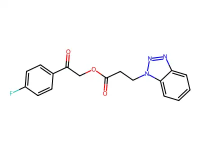 [2-(4-Fluorophenyl)-2-oxoethyl] 3-(benzotriazol-1-yl)propanoate structure