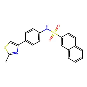 N-[4-(2-methyl-1,3-thiazol-4-yl)phenyl]naphthalene-2-sulfonamide structure