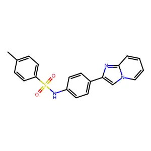 N-(4-imidazo[1,2-a]pyridin-2-ylphenyl)-4-methylbenzenesulfonamide structure