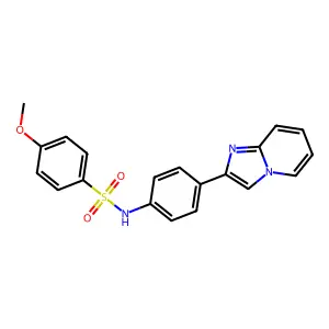 N-(4-imidazo[1,2-a]pyridin-2-ylphenyl)-4-methoxybenzenesulfonamide structure