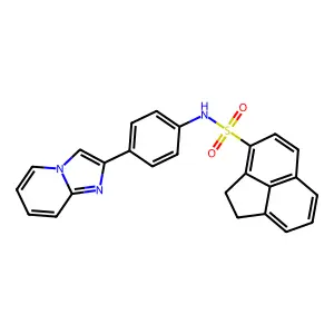 N-(4-imidazo[1,2-a]pyridin-2-ylphenyl)-1,2-dihydro-3-acenaphthylenesulfonamide structure