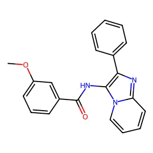 3-methoxy-N-(2-phenylimidazo[1,2-a]pyridin-3-yl)benzamide structure
