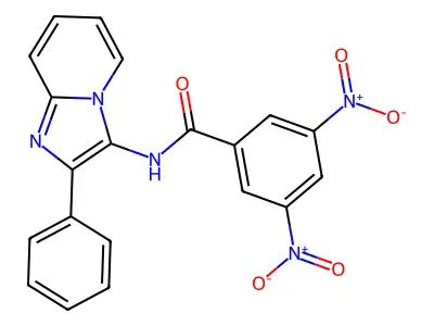 3,5-dinitro-N-(2-phenylimidazo[1,2-a]pyridin-3-yl)benzamide structure