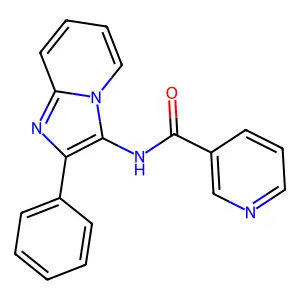 N-{2-phenylimidazo[1,2-a]pyridin-3-yl}pyridine-3-carboxamide structure