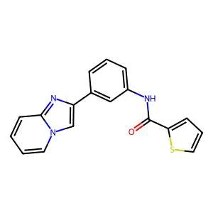 N-(3-imidazo[1,2-a]pyridin-2-ylphenyl)thiophene-2-carboxamide structure