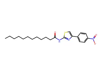 N-(4-(4-Nitrophenyl)thiazol-2-yl)dodecanamide structure