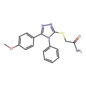 2-[[5-(4-Methoxyphenyl)-4-phenyl-1,2,4-triazol-3-yl]sulfanyl]acetamide structure