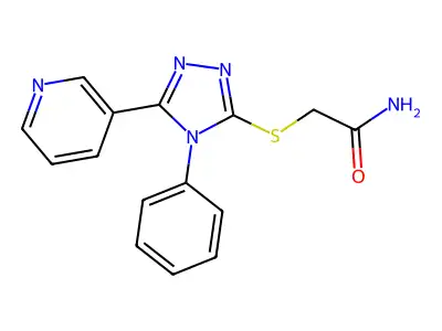 2-(4-Phenyl-5-pyridin-3-yl-4H-[1,2,4]triazol-3-ylsulfanyl)-acetamide structure